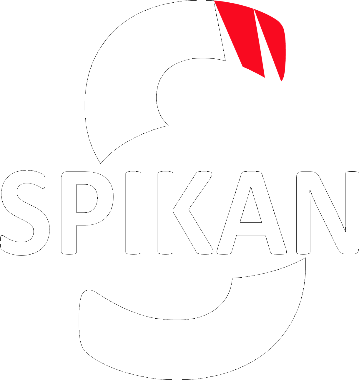 Spikan Logo White